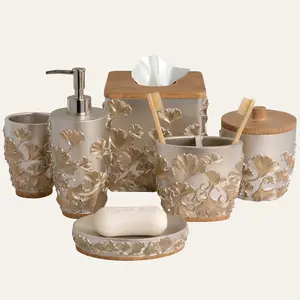The Valencia Collection – Elegant Modern Bathroom Décor Accessories Set of 6