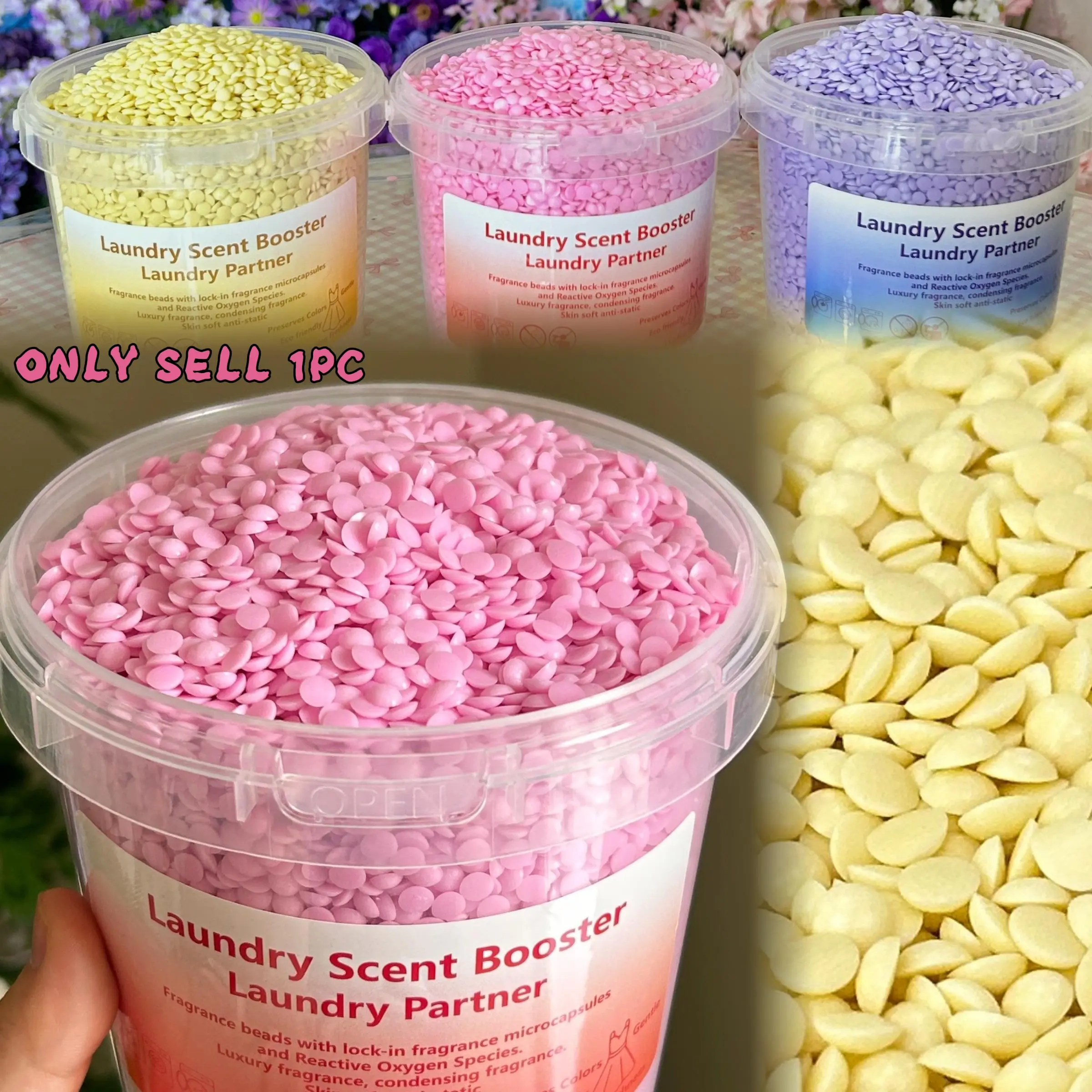 Long-Lasting🌸 In-Wash Scented Laundry Scent Booster 680g/900g , Mild Freshness That Lasts Odor Eliminator  Floral Fragrance Camellia & 🌸Sakura💜 Lavender, Wood Fir With pro Scoop! For ANY Fabric! 🌸 All-in-One Softener + Long Lasting Freshness!