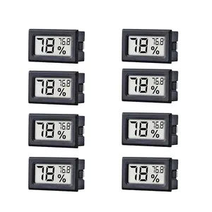 8 Pack Mini Indoor Temperature Humidity Meter Gauge Thermometer Hygrometer LCD Display Fahrenheit (?) for Humidors Greenhouse Garden Cellar Jars Closet
