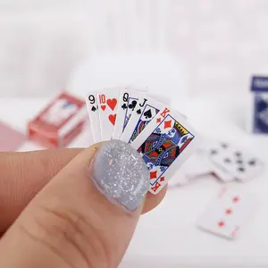Miniature food play mini poker cards mini model, the same as the one on Douyin. 1:12 scale, ob11 dollhouse life scene.