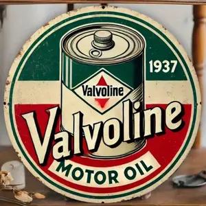 Aluminum Vintage Motor Oil Sign Retro Garage Wall Decor Vintage Garage Signs 8x8 Inch Metal Decorative Plaque Art for Man Cave Garage Shop Aluminum Art Vintage Plaque Decoration