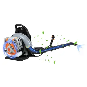 76.5cc 4-Stroke Backpack Gas Leaf Blower, Low Noise Quick Start Gas Powered Snow Leaf Blower, 76.5cc 4-Stroke High-Velocity Leaf Blower for Yard Garden