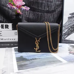Pre-owned Yves Saint Laurent Calfskin Shoulder Bags YSL Cassandra Black Shoulder Bag T10305845