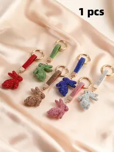 Easter Bunny Keychain Unique Design Personalizable Key Ring Unisex Multicolor Lightweight Luxurious Car Key Holder Phone Chain Perfect Holiday Gift,Valentine's Day,lovers