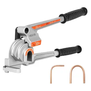 【Summervibes】VEVOR Pipe Tube Bender, 1/4", 3/8", 1/2" OD, 3 in 1 Manual Level Tube Bender, 180° Copper Aluminum Pipes Bending Tool for Automotive Repair, HVAC Air Conditioning