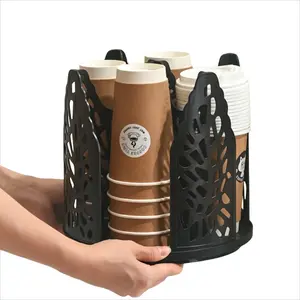 1pc 360 Degree Rotating Cup Holder, Multi-Purpose Household Drink Holder, Desktop Cup Organizer Stand, Swivel Cup Base for Home Kitchen Office