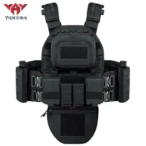 VT-8426 YAKEDA Tactical Training Vest with PALS System - Multi-Pocket Adjustable Straps Quick-Release Buckle for Hunting