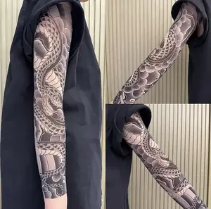 Set of 2 Ultra Light Tattoo Arm Sleeve High Elasticity Seamless Snake