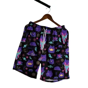 Full Print Gengara Anime Unisex Casual Hawaiian Shorts, Poke Beach Hawaiian Shorts, Swim Short, Summer Vibe, Summer Swim Trunks, Gift for Men Women, Perfect for Beach, Pool, Gym, Outdoor Activities