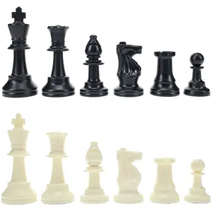 WE Games Plastic Staunton Tournament Chess Pieces, 3.75 in King