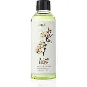 Reed Diffuser Oil Refill/Clean Linen/3.38oz(100ml/1 Pack/Scented Oil Refill for Reed Diffuser Home Fragrance for Bedroom, Bathroom Office Home Decor