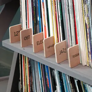 Turntable Lab: Wooden LP Dividers For Vinyl Records - Genre
