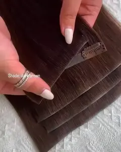 New Product Skin Weft Invisible Clip In Hair Extension Injection PU Seamless Clip Ins