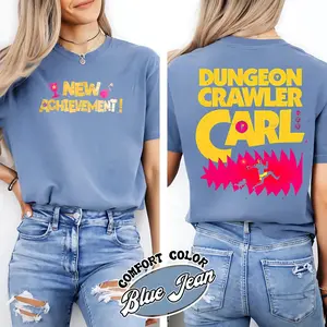 New Achievement Comfort Colors T-shirt, Dungeon Crawler Carl Sweatshirt, Sci-Fi Book Lover Hoodie, Bookish Apparel for Book Lovers AFHWL