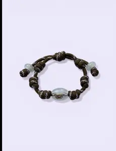 Paracord Knot Bracelet with Jade Charm