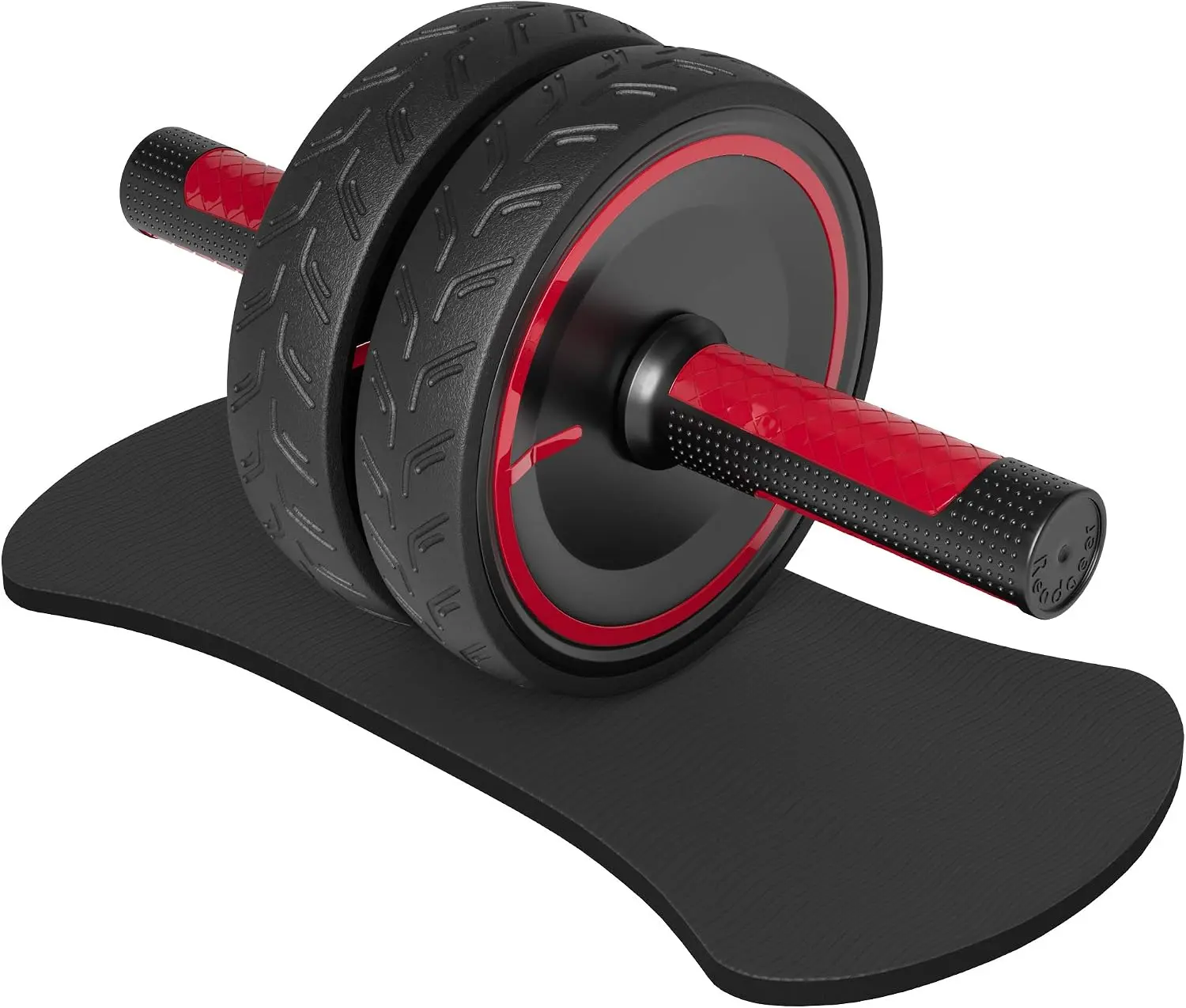Heavy Duty Ab Roller Wheel with Knee Pad, Dual Wheel Abdominal Exercise Roller with Metal Handles, Non-Slip Rubber Wheels for Home Gym & Core Training