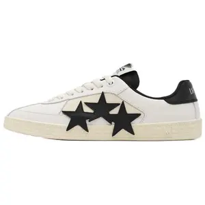 AMIRI Pacific Leather Low-Top Lace-Up Sneakers for Men in Black Trending Shoes, House White Official Shoes to Get / Maison Mihara