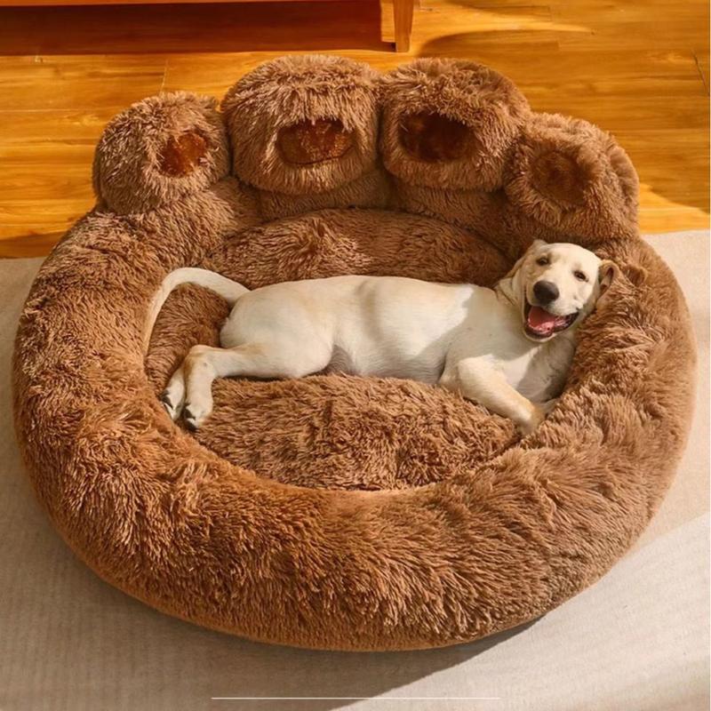 The Paw Haven Hooded Cat Bed | Calming Pet Cave | Self Warming Cat Bed | Plush Donut Dog Bed | Non Slip Bottom | For Indoor Cats & Small Dogs Winter