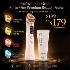 EMS Microcurrent Face Lift Device – Instant Anti-Aging & Wrinkle Removal Tool, Red Light Therapy to Stimulate Collagen, Eliminate Wrinkles & Tighten Skin, Clinically Proven for Face & Neck