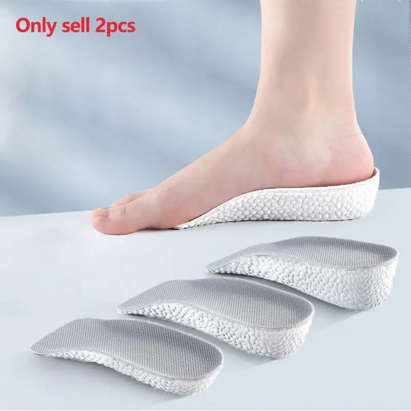 Height-Boosting, Soft Cushioned Insoles for Men and Women, Discreet & Breathable Design, Eva Material with Heel Lift, Comfort and Support, Breathable Heightening Insoles