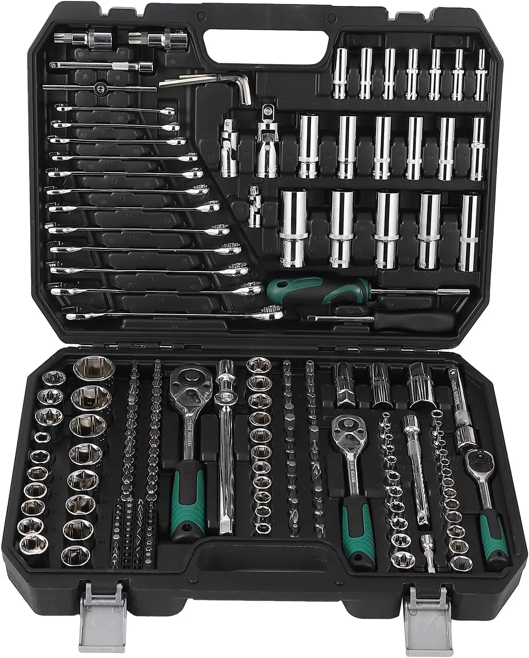 Garvee 216-Piece Professional Mechanic Tool and Socket Set – Includes Both SAE & Metric Sizes, Complete Car Tool Kit for Repair Shops, DIY Projects & Household Maintenance