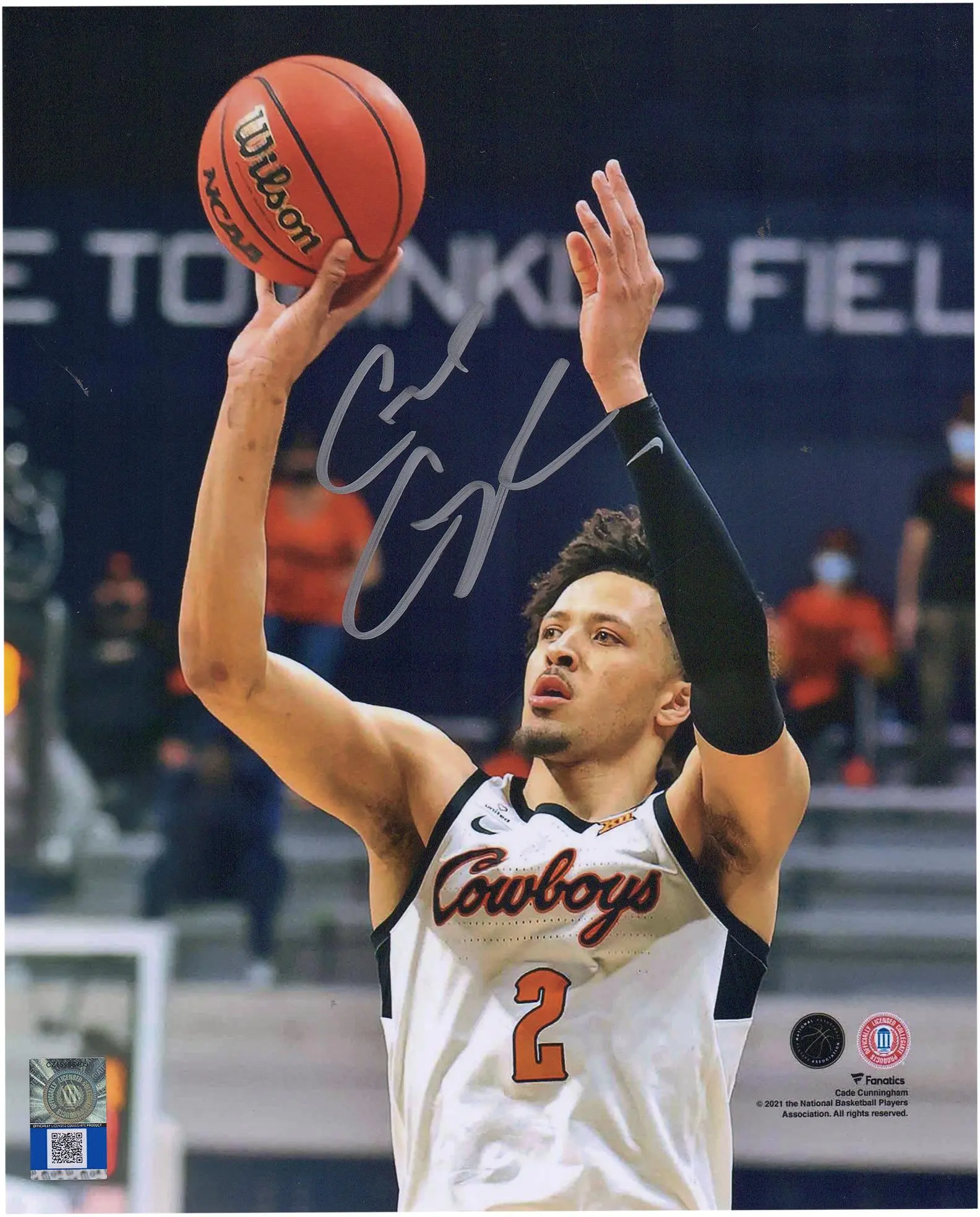 Cade Cunningham Oklahoma State Cowboys Autographed 8" x 10" Shooting Photograph - Fanatics Authentic Certified