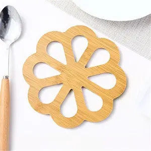 1 Pcs All Natural Wood Placemats Set- Living Home Wood Plate, Washable Non-Slip Jute Place Mats for Dining Table, Coasters, Bowl mats, Table