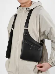 1pc Men's functional chest hanging vest bag, cool street style with multiple pockets, suitable for street wear, leisure activities, and daily affairs
