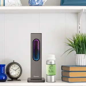 Essence Waterless Oil Diffuser. Bluetooth LED Light|Long Battery Life for Home, Commercial Use|Sold with one Hotel Inspired diffuser Oil| Premium Ambient Lighting