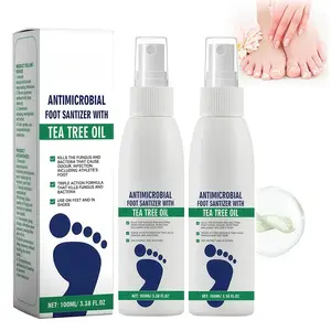 (3 bottles)Tea Tree Oil Foot Spray - Plantar Moisturizing Deodorant for Odor Control & Dry Feet Care, Natural Foot Sanitizer with Antifungal Properties,Ximonth Clear Foot Sanitizer Spray,for Foot & Shoe Freshness