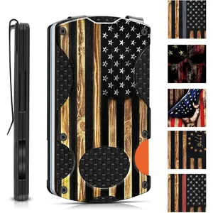 Tactical Men's Wallet, Minimalist Wallet with Money Clip and Credit Card Holder, Aluminum RFID Wallet for Men