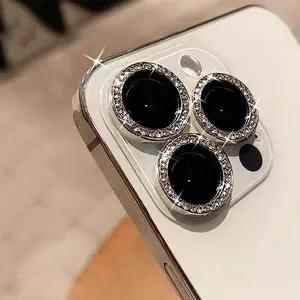 Bling Glitter Diamond Camera Lens Protector Case For  17 16 15 14 13 12 11 Pro Max Plus Sreen Protectors Film For 17