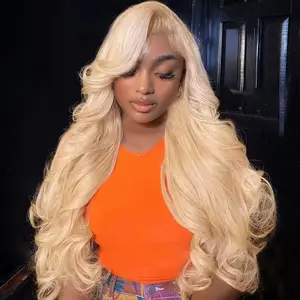 [30Inch Only $104] Cute Bein 613 Blonde 13x6 HD Lace Frontal Human Hair Wigs For Women Pre Plucked With Baby Hair 613 Body Wave Human Hair Wigs 150% Density