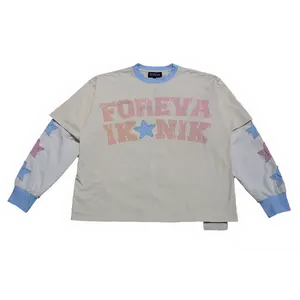 "COTTON CANDY" double layered tee