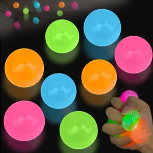 Neon Sticky Ceiling Balls – Fun Throwing Game That Sticks for Seconds Before Falling! Perfect Family Game & Stress Relief Toy