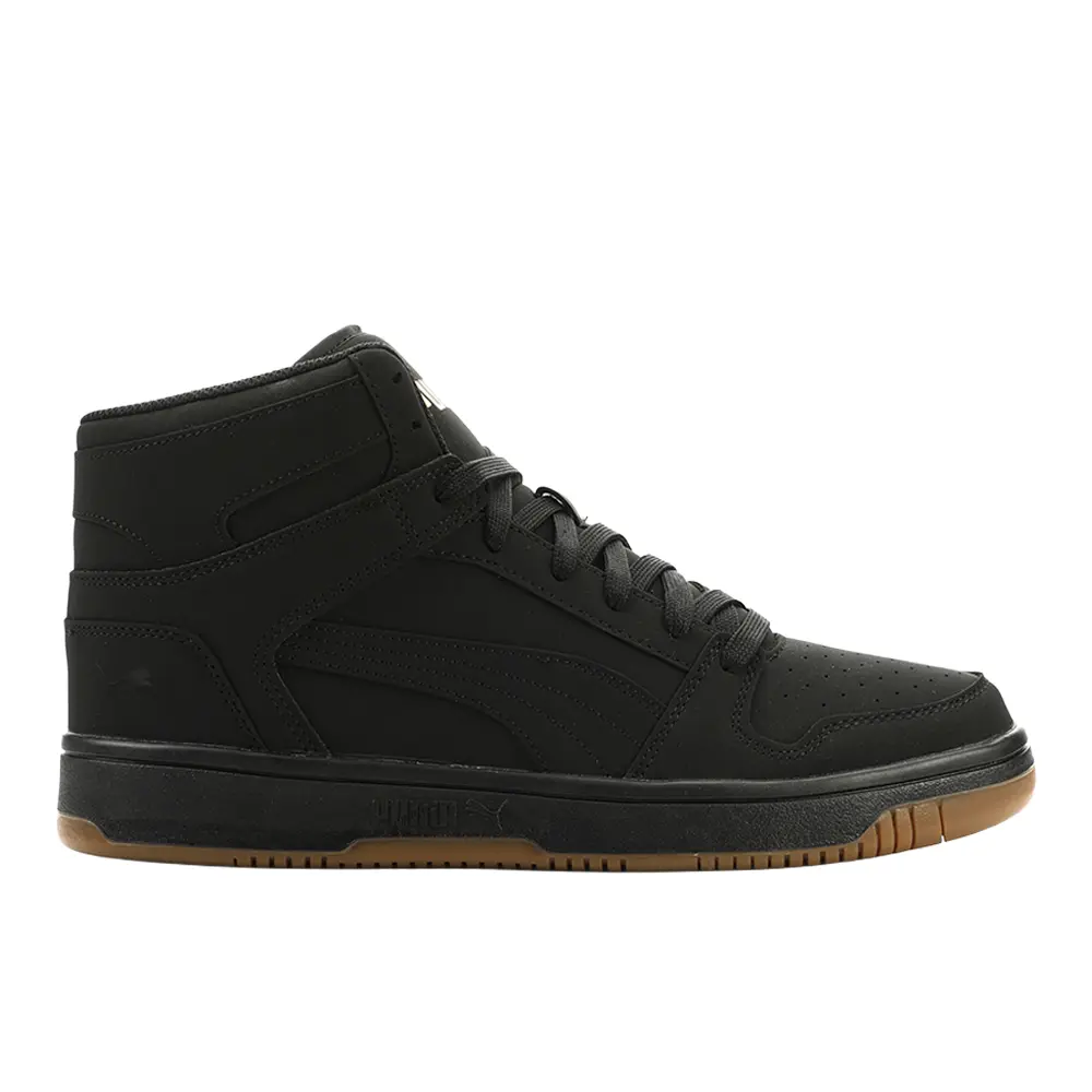 PUMA Mens Rebound Layup Nubuck Lace Up Sneakers Shoes Casual - Black