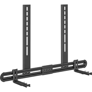 Universal Soundbar Mount, Sound Bar TV Bracket for Soundbar with Speaker, Fits 2 Installation Options, Removable No-Slip Base Holder Extends 3.46”-6.06”