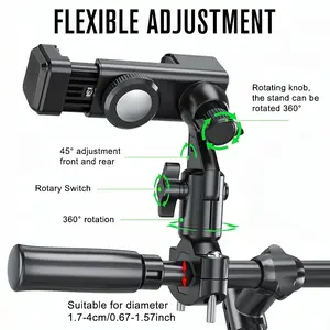 New Arrival: Adjustable Bike Phone Holder for Bicycle Motorcycle Scooter - ABS Material Non-Waterproof Secure Grip Flexible Mount Essential Riding Accessory