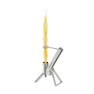 Segmart Pellet Patio Heater – Portable Smokeless Outdoor Fire Pit with 360° Glass Flame Tube, Wood Pellet Burning Torch for Patio & Camping | Black Friday Deal | Christmas Gift for Men, Couples, Outdoor Nights, No Propane Needed