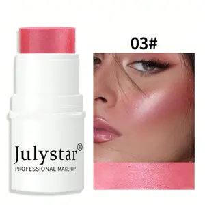 Julystar Professional Makeup Blush Stick, Long-wearing Highly Pigmented Cream Blush,