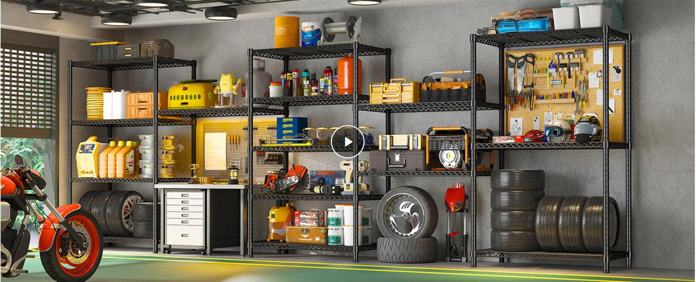 Raybee Furniture 5-Shelf Wire Shelving, 71’’H Adjustable Metal Garage Shelving Heavy Duty Storage Rack Pantry Shelf Kitchen Shelving Organiser Raybee Furniture 5-Shelf Wire Shelving, 71’’H Adjustable Metal Garage Shelving Heavy Duty Storage Rack Pantry Shelf Kitchen Shelving Organiser