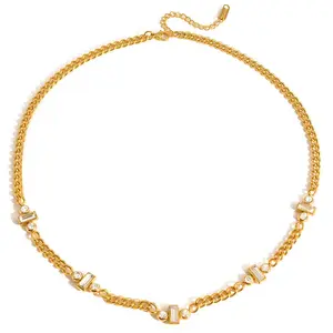 Vera Baguette Necklace Water Resistant