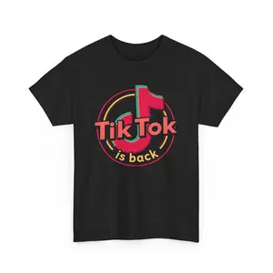 Tiktok Is Back Unisex T-Shirt, Trendy Tee for Tiktok Lovers, Tiktok Ban, Bye Tiktok ShirtCelebrate the Return of Tiktok, Casual Y2K Style