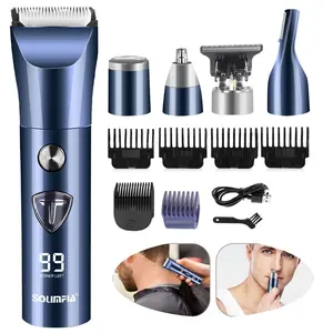 5 In 1 Men's Body Hair Trimmer, Groin Hair Trimmer for Men,Cordless Hair Clipper Set, Electric Shaver Razor Beard Trimmer for Men,Nose Hair Trimmer ,Eyebrow Trimmer,Men's Hair Removal Tool, Father Gift for Men, USB Rechargeable Trimmer