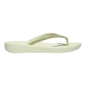 FITFLOP Iqushion Women's Lightweight Rubber Flip Flop Sandal - Minty Green Ombre Sparkle Casual Footwear, Flipflop, Shoe
