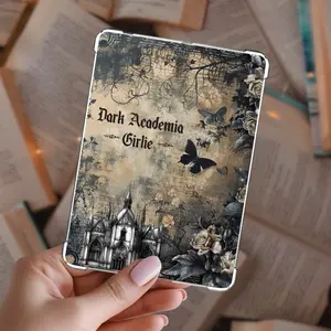 Dark Academia Kindle Insert | Clear Case Bookish Decoration | Glossy or Glitter Finish
