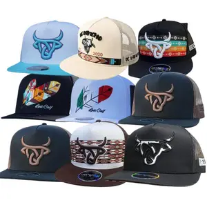Mystery Western Hats ! Lost Calf Arrow Black Flat Bill, Hervey, Tribe Flat Hat, Cow Print Hat, DE RANCHO TRIBAL BULL CREAM - HATS CAP - TRIBAL BULL CREAM, Lost Calf Hat - Koda White Brown,Lost Calf Unisex Lazo Flat Black Mesh Back Snapback Hats