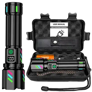 High-Power LED Flashlight, Rechargeable Outdoor Alloy Torch, 1500lm Bright Light for Hiking & Patrolling, Durable Design