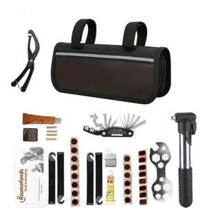 Bicycle Repair Kit B Version, Versatile Patch Tool Set and Pump, Essential Gear for Outdoor Cycling and Emergency Repairs