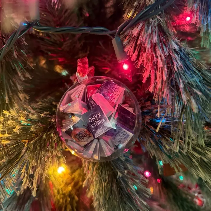 Mini Book Ornament - Popular Book Titles with Open Pages